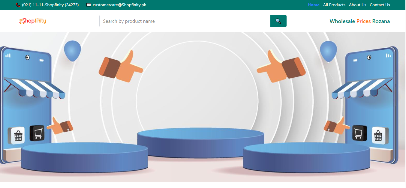 Shopfinity - E-Commerce Website